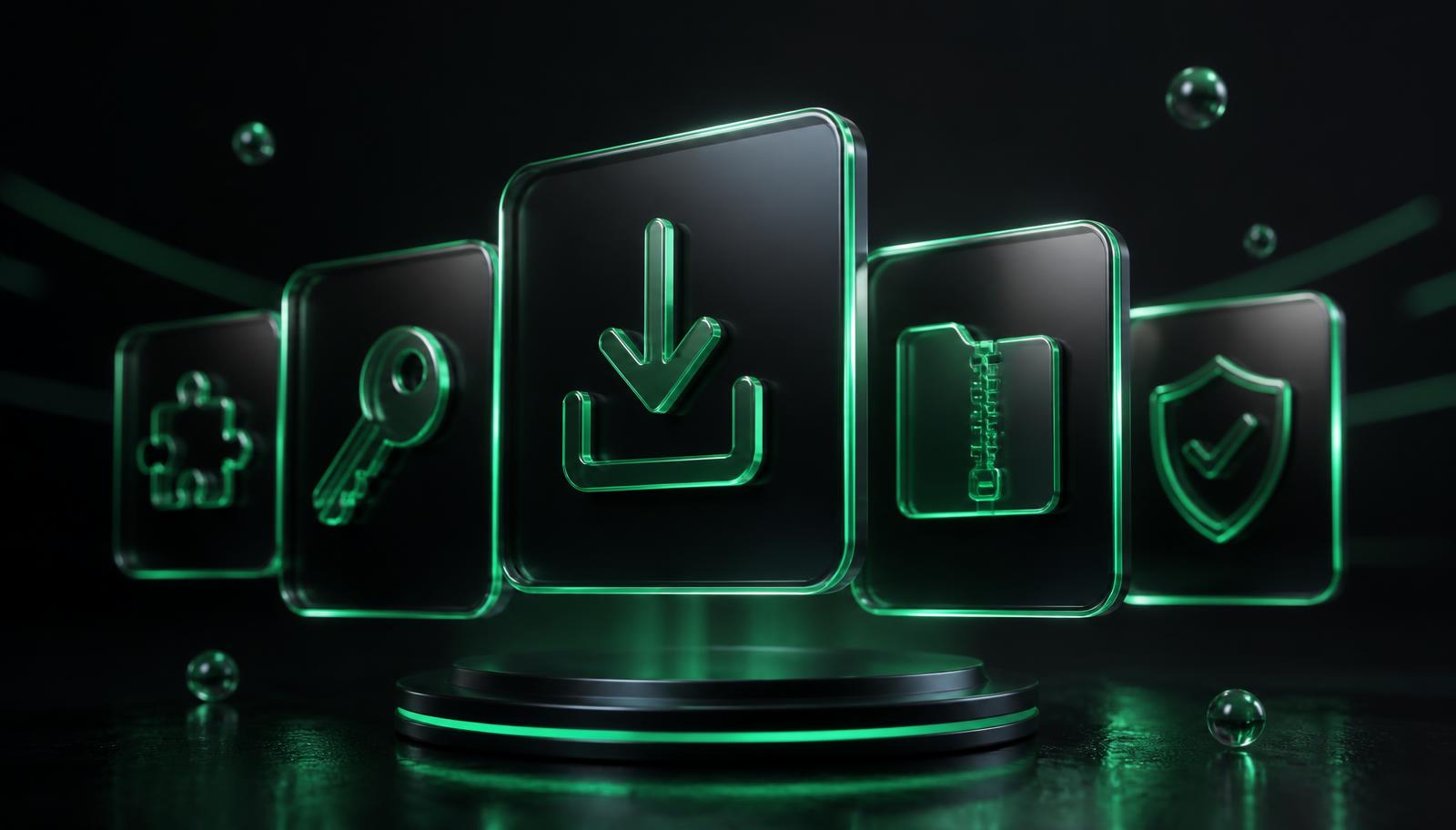 Chaves de ativação, extensões e arquivos digitais entregues automaticamente